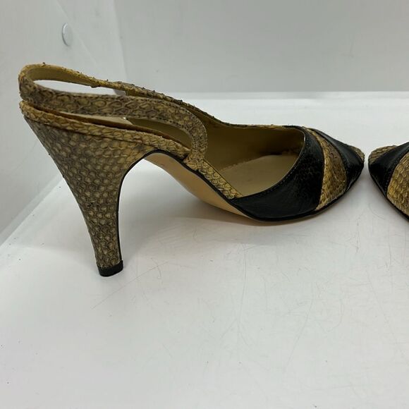 VINTAGE GIORGIO LEONI WOMENS SNAKESKIN PUMPS FTL-08-366 - Picture 6 of 9
